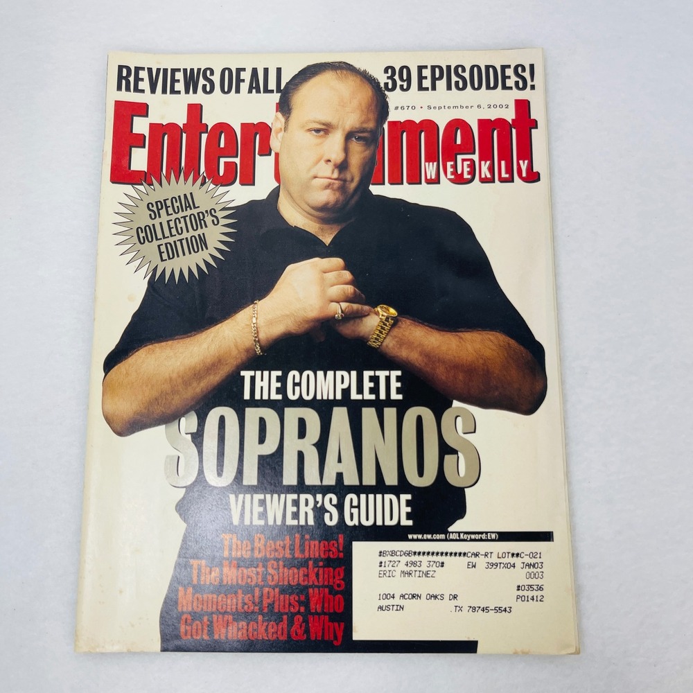 Entertainment Weekly Sep 6 2002 The Sopranos James Gandolfini Collector Edition
